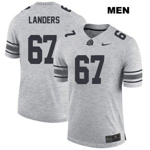 Men's NCAA Ohio State Buckeyes Robert Landers #67 College Stitched Authentic Nike Gray Football Jersey YY20Z77XQ